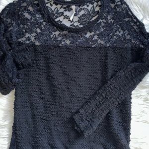 Black lace sweater